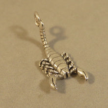Load image into Gallery viewer, SCORPION .925 Sterling silver 3-D Charm Pendant Horoscope Astrology Zodiac Scorpio Insect Bug BI36