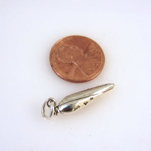 CORN on the COB .925 Sterling Silver 3-D Charm Pendant Ear of Food Kitchen Vegetable Farming GT04