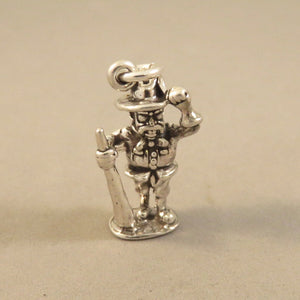 THEODORE ROOSEVELT .925 Sterling Silver 3-D Charm Pendant Teddy National Park North Dakota pm19