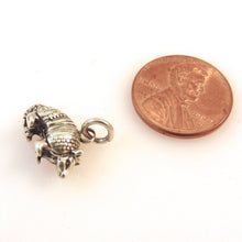 Load image into Gallery viewer, ARMADILLO .925 Sterling Silver 3-D Charm Pendant Texas Desert Southwest Animal AN41