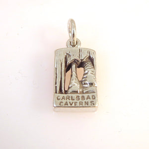 CARLSBAD CAVERNS .925 Sterling Silver 3-D Charm Pendant National Park New Mexico Caves Travel pm03