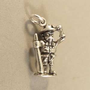 THEODORE ROOSEVELT .925 Sterling Silver 3-D Charm Pendant Teddy National Park North Dakota pm19