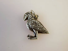 Load image into Gallery viewer, Sale! PUFFIN .925 Sterling Silver Charm Double Sided Alaska Atlantic Bird Animal Pendant SL46L