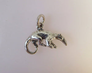 ANTEATER .925 Sterling Silver 3-D Charm Aardvark Pendant an53