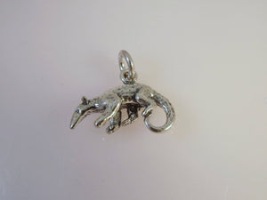 ANTEATER .925 Sterling Silver 3-D Charm Aardvark Pendant an53