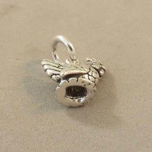 Load image into Gallery viewer, CHICKEN / HEN .925 Sterling Silver 3-D Charm Small Tiny Pendant Bird bi14