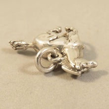 Load image into Gallery viewer, GALLOPING MUSTANG 3-D .925 Sterling Silver Charm Pendant Horse Pony Mare Stallion AN65