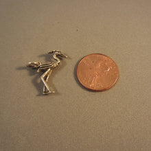 Load image into Gallery viewer, HERON .925 Sterling Silver 3-D Charm Pendant Bird Egret Crane Gray Reef Figural bi18