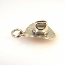 Load image into Gallery viewer, COWBOY HAT .925 Sterling Silver 3-D Charm Pendant Cowgirl Western Texas Rodeo Ranch DU07