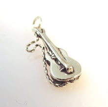 Load image into Gallery viewer, ACOUSTIC GUITAR .925 Sterling Silver 3-D Charm Pendant Music Instrument Spanish with Strap Band HB12