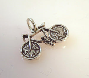 BICYCLE .925 Sterling Silver 3-D Charm Pendant Trail City Tour Bike Ten Speed Mountain Racing sp18