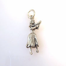 Load image into Gallery viewer, HULA DANCER Sterling Silver 3-D Charm Pendant Hawaii Luau Maui Kauai Big Island Honolulu Oahu TH09