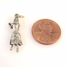 Load image into Gallery viewer, HULA DANCER Sterling Silver 3-D Charm Pendant Hawaii Luau Maui Kauai Big Island Honolulu Oahu TH09