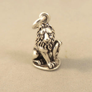 MARZOCCO LION .925 Sterling Silver 3-D Charm Pendant Florence Italy piazza della signoria ti37