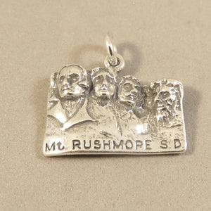 MOUNT RUSHMORE Sterling Silver Charm Pendant Mt. National Memorial Monument Presidents SD pm13