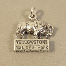 Load image into Gallery viewer, YELLOWSTONE BUFFALO .925 Sterling Silver Charm Pendant National Park Wyoming Animal  pm17