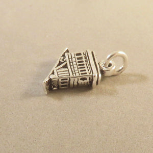 FUNICULAR .925 Sterling Silver 3-D Charm Pendant Incline Railway Car Valparaiso Montmartre vh07