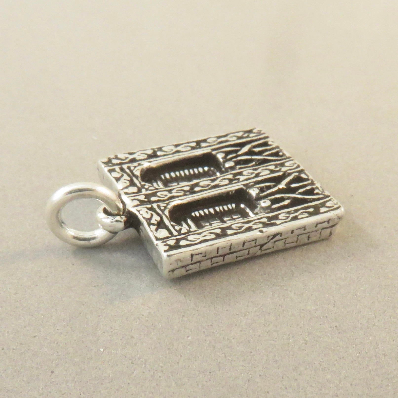 BALCONY .925 Sterling Silver 3-D Charm Pendant French Quarter New Orle ...