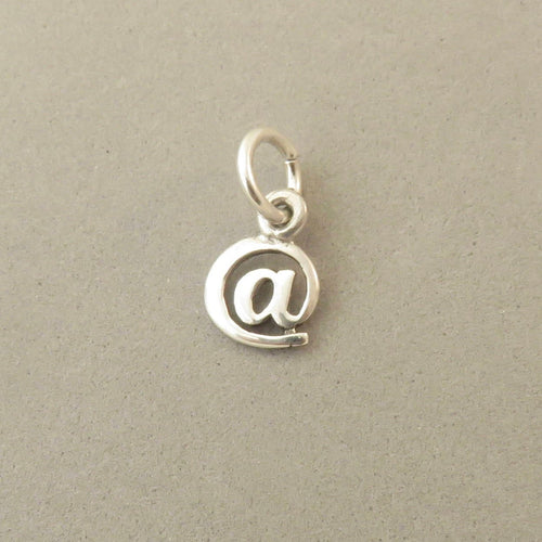 KEYBOARD @ SIGN .925 Sterling Silver Charm Pendant At Symbol .com Internet Email Computer HM13