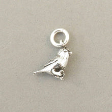 Load image into Gallery viewer, SPARROW / BIRD .925 Sterling Silver 3-D Small Charm Pendant Starling Chickadee Birdie bi22