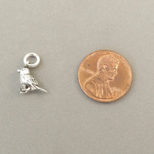 Load image into Gallery viewer, SPARROW / BIRD .925 Sterling Silver 3-D Small Charm Pendant Starling Chickadee Birdie bi22