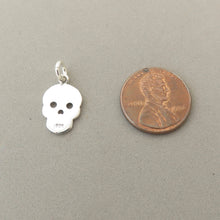 Load image into Gallery viewer, SUGAR SKULL Cut Out Eyes &amp; Nose .925 Sterling Silver Charm Mexico Day Of The Dead Calavera tm16