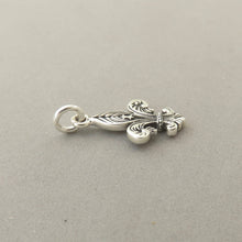 Load image into Gallery viewer, FLEUR DE LIS Detailed .925 Sterling Silver 3-D Charm Pendant France Paris NOLA Symbol tf13