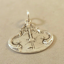 Load image into Gallery viewer, ST. PETERS SQUARE .925 Sterling Silver Charm Pendant Vatican City Rome Italy Pope Basilica ti09