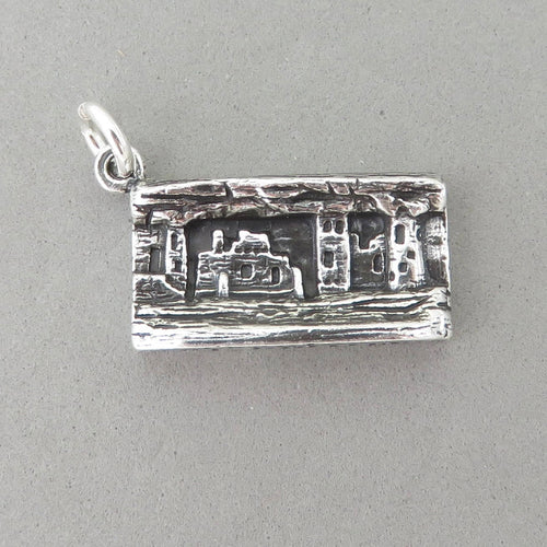 MANITOU CLIFF DWELLINGS .925 Sterling Silver Large Charm Pendant Park Colorado Springs Anasazi tw44