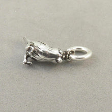 Load image into Gallery viewer, SPARROW / BIRD .925 Sterling Silver 3-D Small Charm Pendant Starling Chickadee Birdie bi22