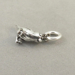 SPARROW / BIRD .925 Sterling Silver 3-D Small Charm Pendant Starling Chickadee Birdie bi22