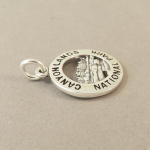 CANYONLANDS National Park .925 Sterling Silver Charm Pendant Utah The Needles Canyon Lands np46