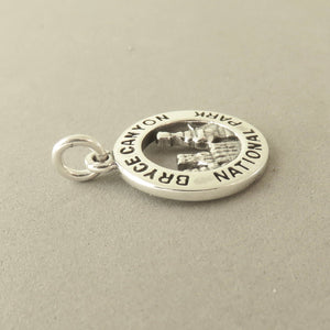 BRYCE CANYON National Park .925 Sterling Silver Charm Pendant Utah Hoodoo Traveling Kings np44