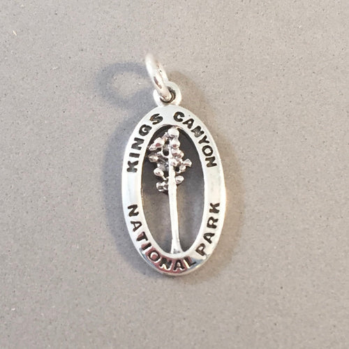 KINGS CANYON National Park .925 Sterling Silver Charm Pendant General Grant Sequoia CA np49