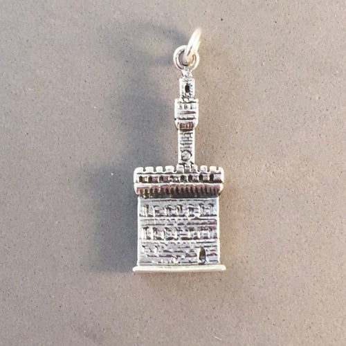 PALAZZO VECCHIO .925 Sterling Silver 3-D Charm Pendant Florence Italy Piazza Signovia ti17