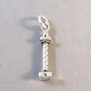 ASTORIA COLUMN .925 Sterling Silver Charm Pendant Oregon Astor Tower Columbia River Travel nw21