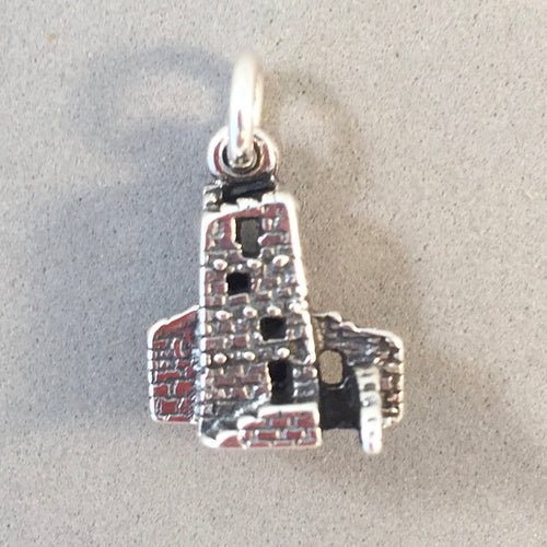 SQUARE TOWER HOUSE Mesa Verde 3-D .925 Sterling Silver Charm Pendant National Park CO PM59