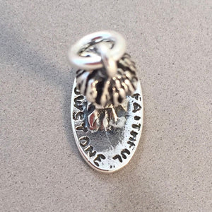 OLD FAITHFUL GEYSER 3-D .925 Sterling Silver Charm Pendant Yellowstone National Park WY pm57