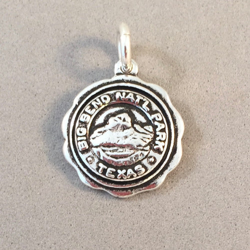 BIG BEND Texas .925 Sterling Silver Charm Pendant National Park Mountains pm54