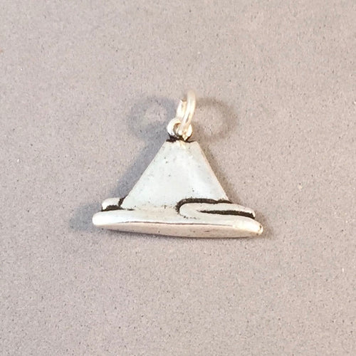 MOUNTAIN / VOLCANO .925 Sterling Silver Charm Pendant Mount Fuji Japan ta19