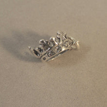 Load image into Gallery viewer, Sale! PRINCESS CROWN .925 Sterling Silver 3-D Small Charm Pendant Queen King Royalty Tiara DU144