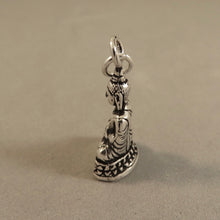 Load image into Gallery viewer, MEDITATING BUDDHA .925 Sterling Silver 3-D Charm Pendant Temple Thailand Japan Buddhism fa02