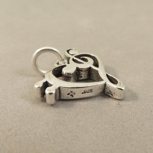 925 Sterling Silver Treble Clef Charm – Music Note Pendant – Traditional Charm For Jewelry Making Or Music Teacher Gift