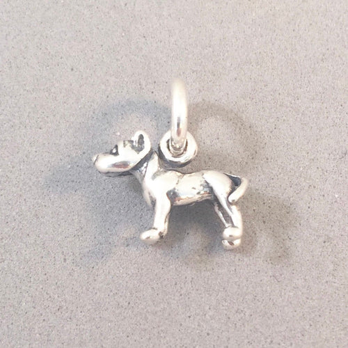 Sale! Tiny PIT BULL .925 Sterling Silver 3-D Charm Pendant Dog Breed Puppy Pet PitBull dg08