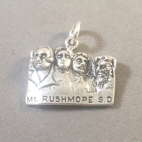 MOUNT RUSHMORE Sterling Silver Charm Pendant Mt. National Memorial Monument Presidents SD pm13