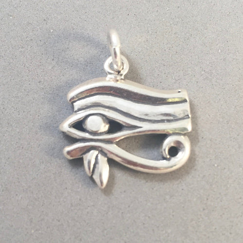 EYE OF HORUS .925 Sterling Silver Charm Pendant Ra Egypt Sign Symbol Protection Power Health TZ13