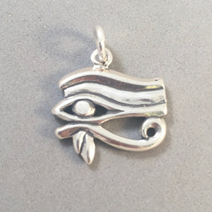 EYE OF HORUS .925 Sterling Silver Charm Pendant Ra Egypt Sign Symbol Protection Power Health tz13