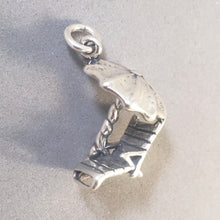 Load image into Gallery viewer, BEACH CHAIR &amp; UMBRELLA .925 Sterling Silver 3-D Charm Pendant Lounge Parasol Vacation Deck NT01