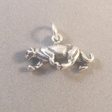 Load image into Gallery viewer, PANTHER .925 Sterling Silver 3-D Charm Pendant Cat Puma Cougar Mountain Lion Bobcat Leopard AN70