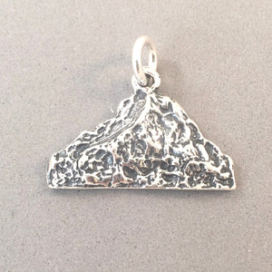 PIKES PEAK .925 Sterling Silver Charm Pendant Park Colorado Springs Mountain Travel Hike tw41